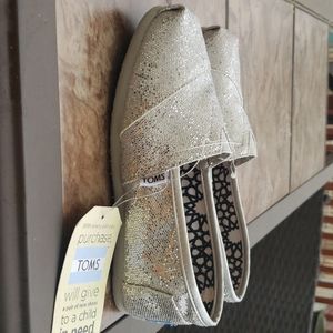 Silver glitter Toms